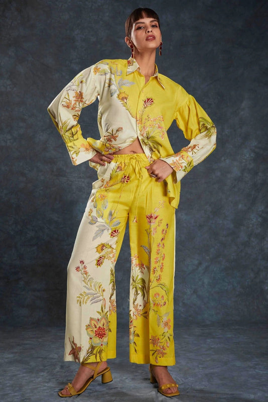 Yellow Linen Co-Ord Set  NCTP10810132