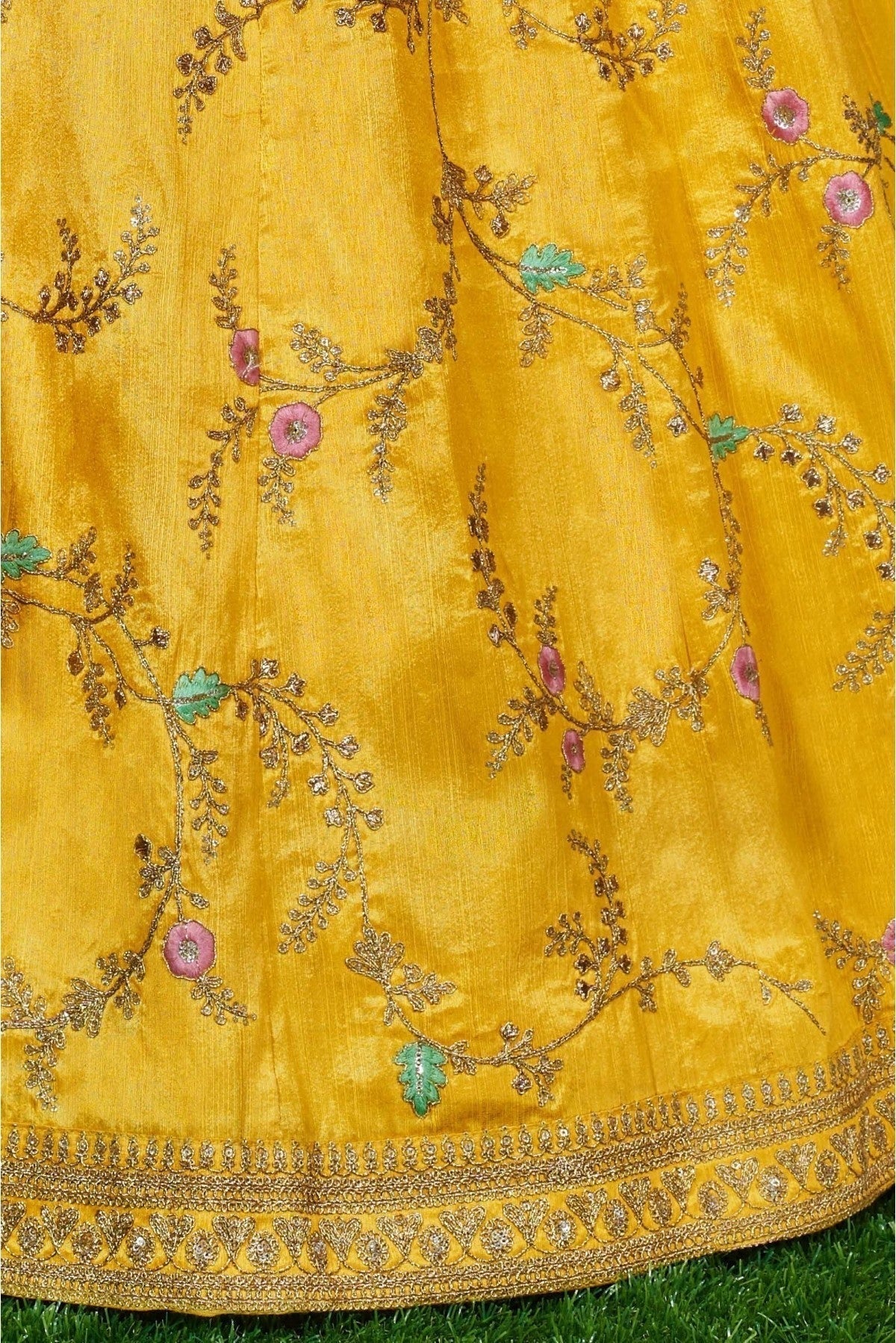 Yellow Mulberry Silk Lehenga Choli NCLC10110291