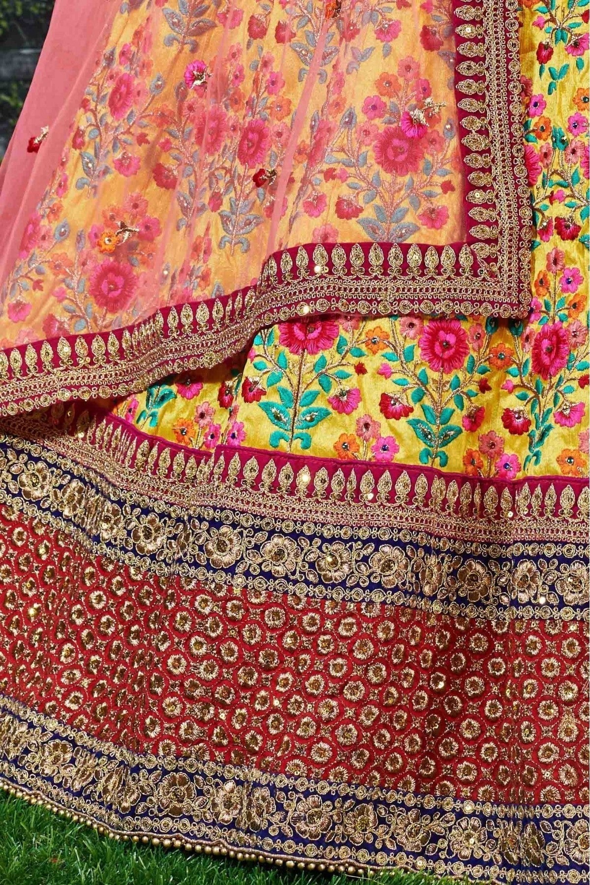Yellow Silk Lehenga Choli NCLC10110261