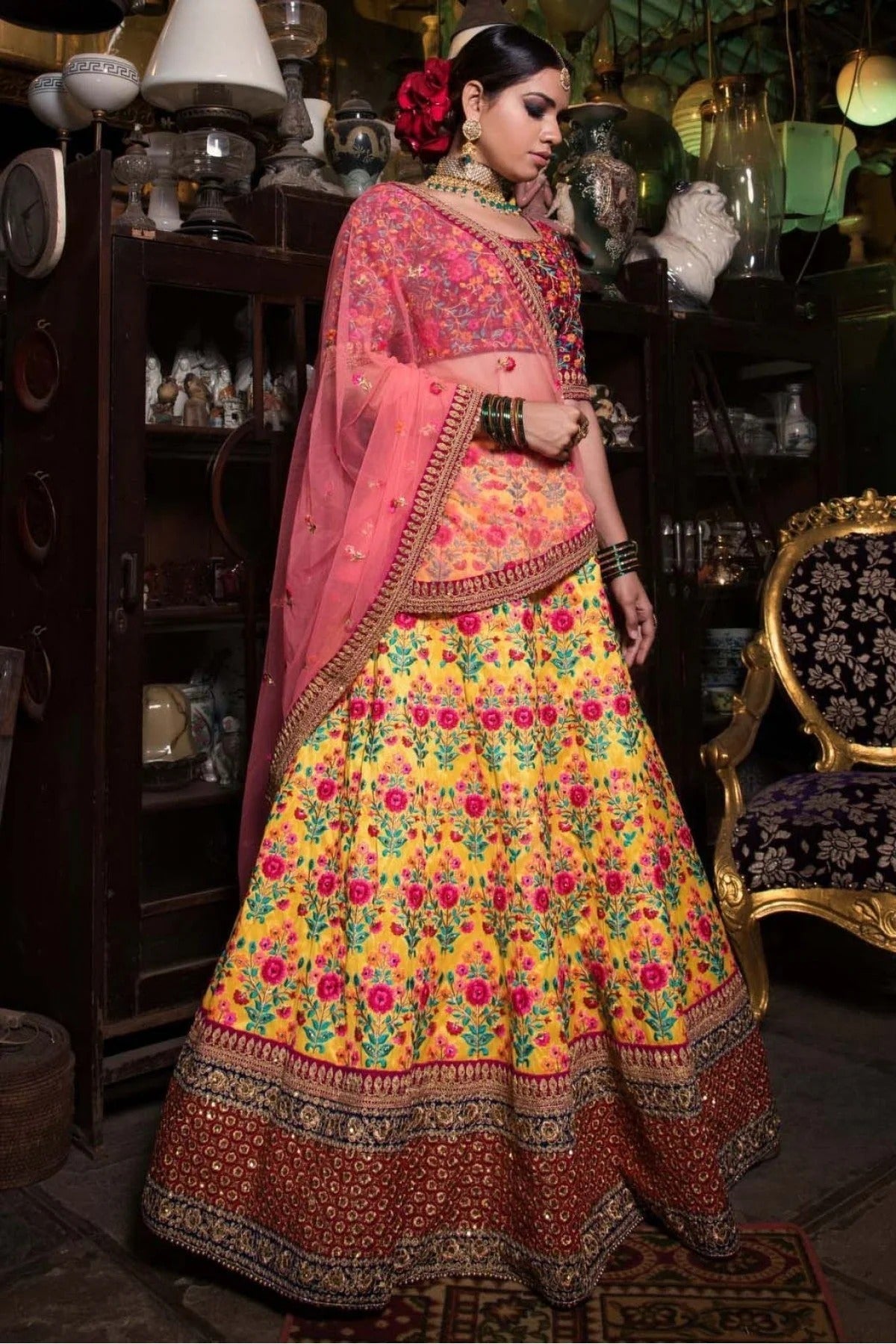 Yellow Silk Lehenga Choli NCLC10110261