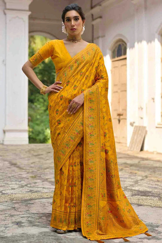 Yellow Silk Traditional Saree NCSD12610134