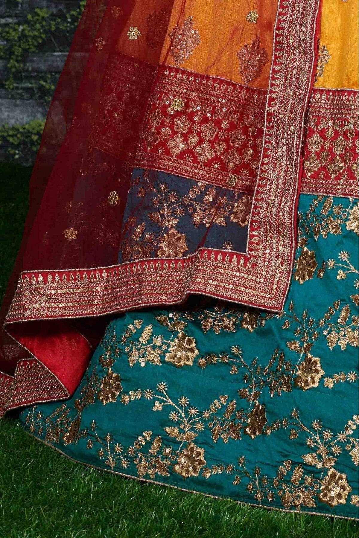 Yellow Taffeta Silk and Banarasi Silk Lehenga Choli NCLC10110242