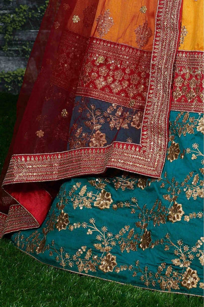 Yellow Taffeta Silk and Banarasi Silk Lehenga Choli NCLC10110242