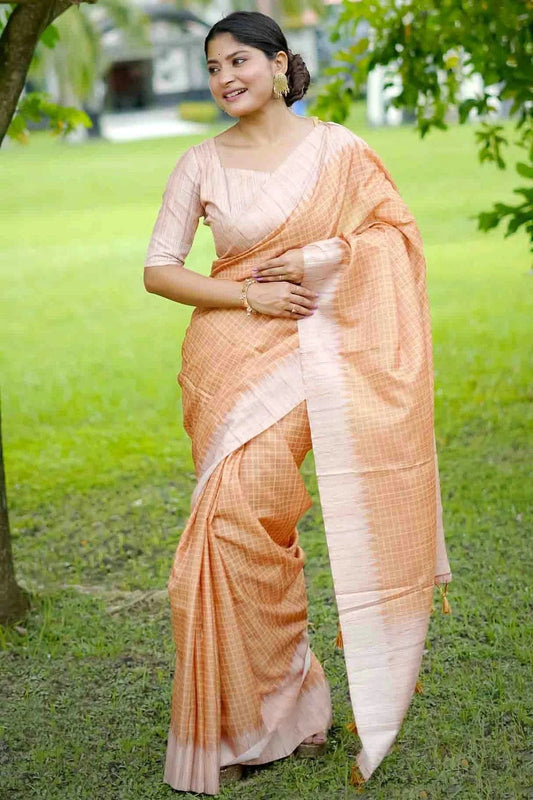 Yellow Tussar Silk Traditional Saree NCSD12610117